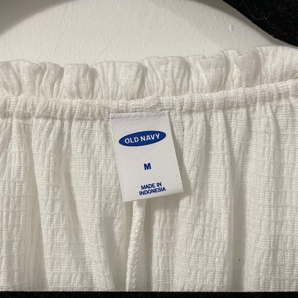 Old Navy Cream Flowy Peasant Shirt | Size Medium - Picture 3 of 7